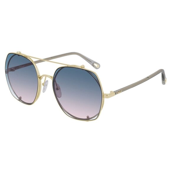 NEW  CHLOE SUNGLASSES GOLD WOMEN EYEWEAR CHLOE CH0042S 002 main image 2